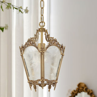 Kiv Vintage Metal Glass Pendant