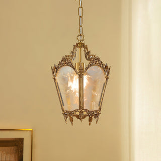 Kiv Vintage Metal Glass Pendant