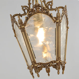 Kiv Vintage Metal Glass Pendant