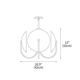 Celestial Orb Sculptural Glass Pendant Light