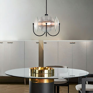 Celestial Orb Sculptural Glass Pendant Light