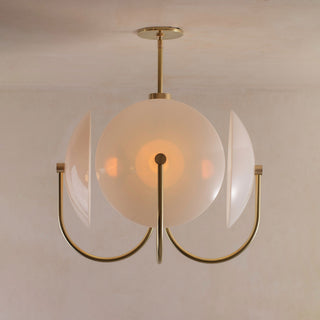 Celestial Orb Sculptural Glass Pendant Light