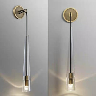 Elowen Glass  Brass Wall Light