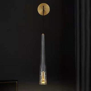 Elowen Glass  Brass Wall Light