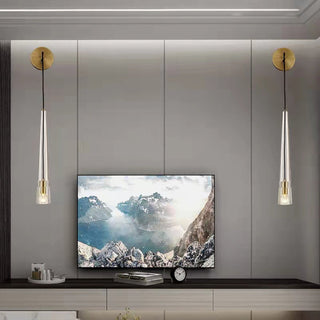Elowen Glass  Brass Wall Light