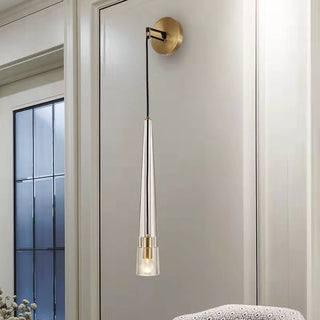Elowen Glass  Brass Wall Light