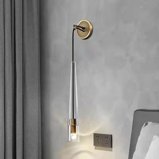 Elowen Glass  Brass Wall Light