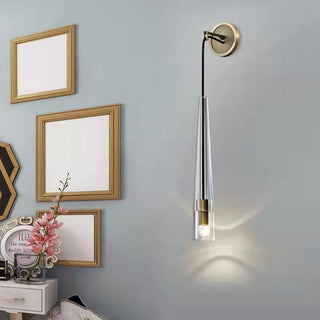 Elowen Glass  Brass Wall Light