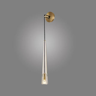 Elowen Glass  Brass Wall Light