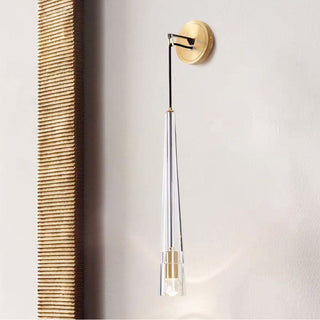 Elowen Glass  Brass Wall Light