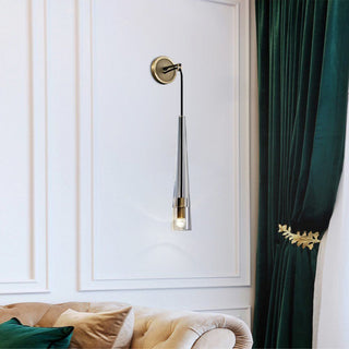 Elowen Glass  Brass Wall Light