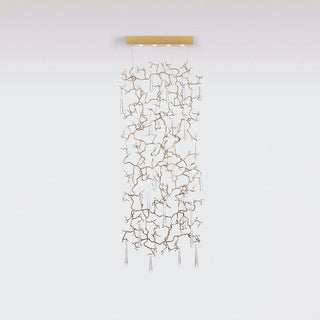 Aqua Window Natural Brass Chandelier