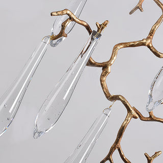 Aqua Window Natural Brass Chandelier