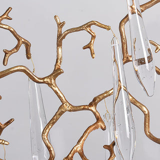 Aqua Window Natural Brass Chandelier