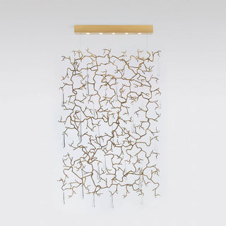 Aqua Window Natural Brass Chandelier