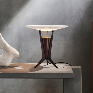 Xeran Modern Alabaster Metal Table Lamp