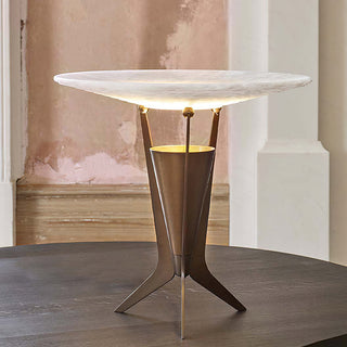 Xeran Modern Alabaster Metal Table Lamp