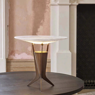 Xeran Modern Alabaster Metal Table Lamp