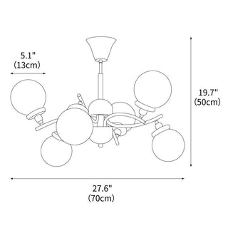 Arbor Mid-Century Modern Iron Chandelier