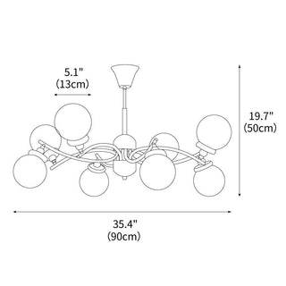 Arbor Mid-Century Modern Iron Chandelier
