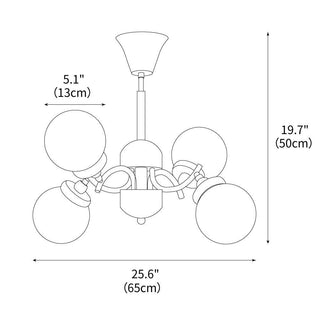 Arbor Mid-Century Modern Iron Chandelier
