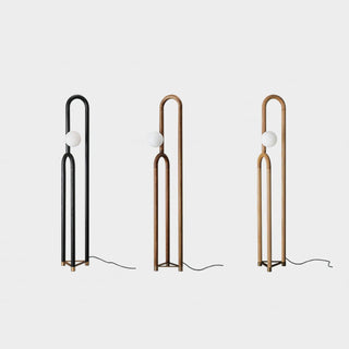 Cusp Minimalist Wood Floor Lamp