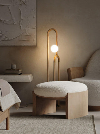 Cusp Minimalist Wood Floor Lamp