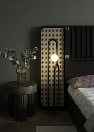 Cusp Minimalist Wood Floor Lamp