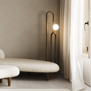 Cusp Minimalist Wood Floor Lamp