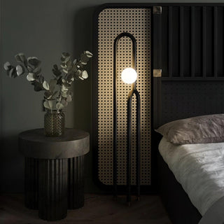 Cusp Minimalist Wood Floor Lamp