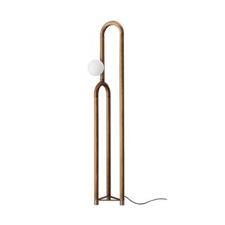 Cusp Minimalist Wood Floor Lamp