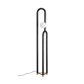 Cusp Minimalist Wood Floor Lamp