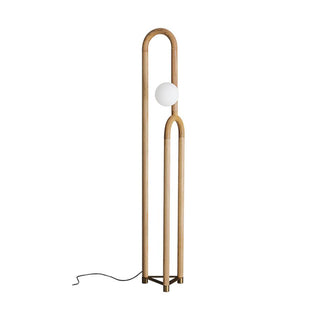 Cusp Minimalist Wood Floor Lamp