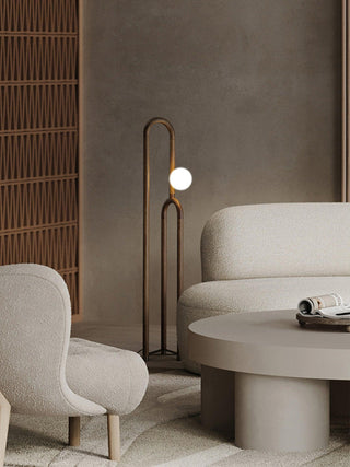 Cusp Minimalist Wood Floor Lamp