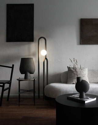 Cusp Minimalist Wood Floor Lamp