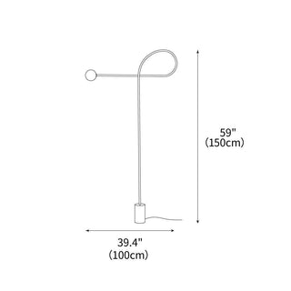 Arcane Orb Minimalist Metal Floor Light