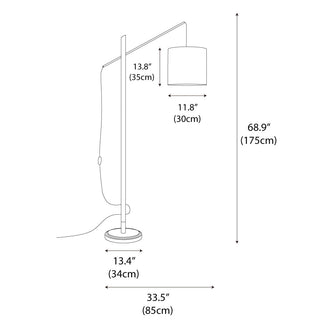 Cantila Modern Wood Floor Lamp