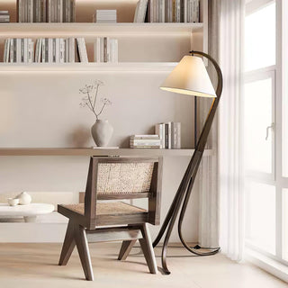 Trident Flowing Wood Floor Lamp