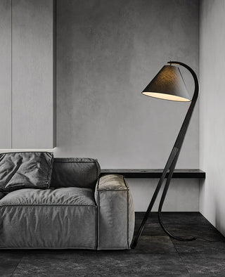Trident Flowing Wood Floor Lamp