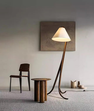 Trident Flowing Wood Floor Lamp