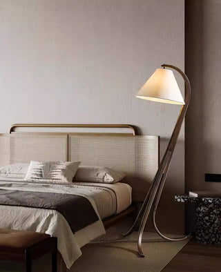 Trident Flowing Wood Floor Lamp