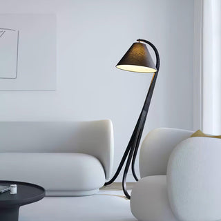 Trident Flowing Wood Floor Lamp