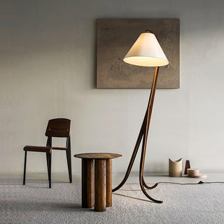Trident Flowing Wood Floor Lamp