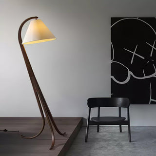 Trident Flowing Wood Floor Lamp
