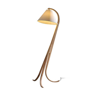 Trident Flowing Wood Floor Lamp