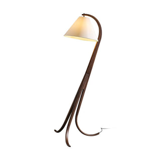 Trident Flowing Wood Floor Lamp