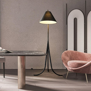 Trident Flowing Wood Floor Lamp