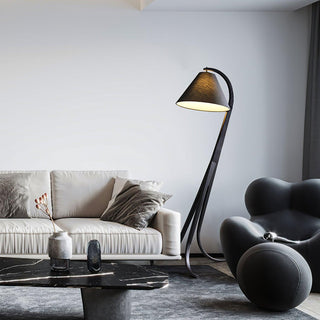 Trident Flowing Wood Floor Lamp