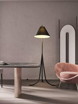 Trident Flowing Wood Floor Lamp