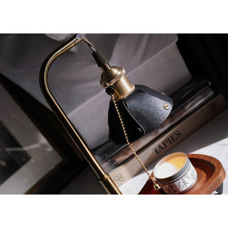 Argand Vinatege Wood Table Light